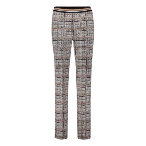 Slim Fit Geruite Broek Betty Barclay , Gray , Dames