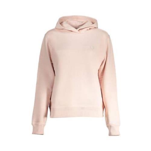 Geborstelde hoodie met logoplaatje Calvin Klein , Pink , Dames