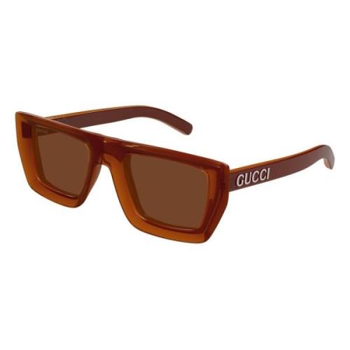 Stijlvolle zonnebril met kleurcode Gucci , Brown , Unisex