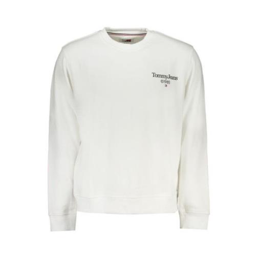 Geborsteld Katoenen Sweatshirt met Logoprint Tommy Hilfiger , White , ...