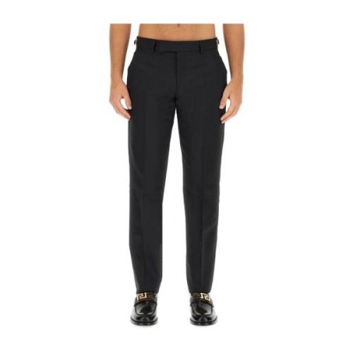 Elegant Single Breasted Formal Pants Versace , Black , Heren