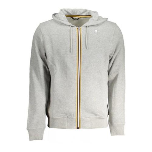 Heren Hoodie met Rits Grijs K-Way , Gray , Heren