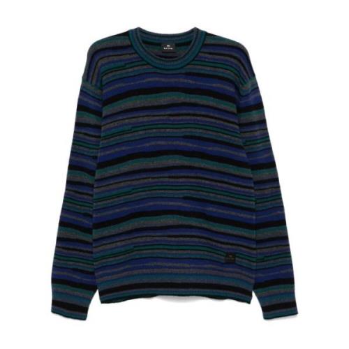 Gestreepte Crew Neck Sweater Blauw Paul Smith , Multicolor , Heren