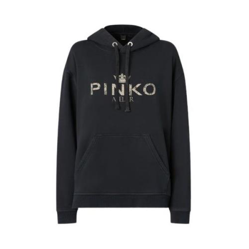 Stijlvolle Sweatshirt voor Vrouwen Pinko , Black , Dames