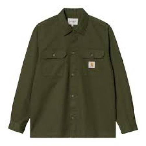 Casual Katoenen Overhemd voor Mannen Carhartt Wip , Green , Heren