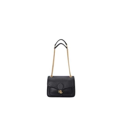 Stijlvolle Leren Tas voor Vrouwen Ralph Lauren , Black , Dames