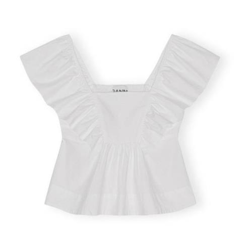 Mouwloze Top Ganni , White , Dames