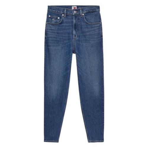 Denim Jeans Tapered Leg Rits Sluiting Tommy Hilfiger , Blue , Dames