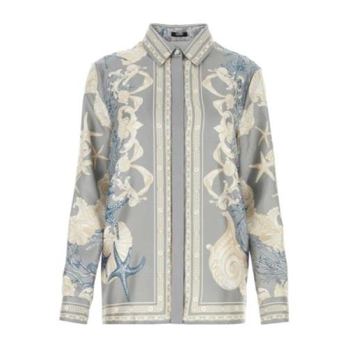 Zijden bedrukte shirt Versace , Multicolor , Dames