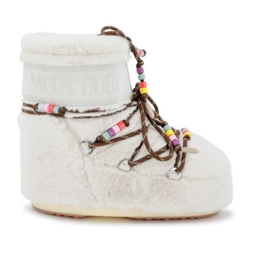 Witte platte schoenen met kralendetail Moon Boot , White , Dames