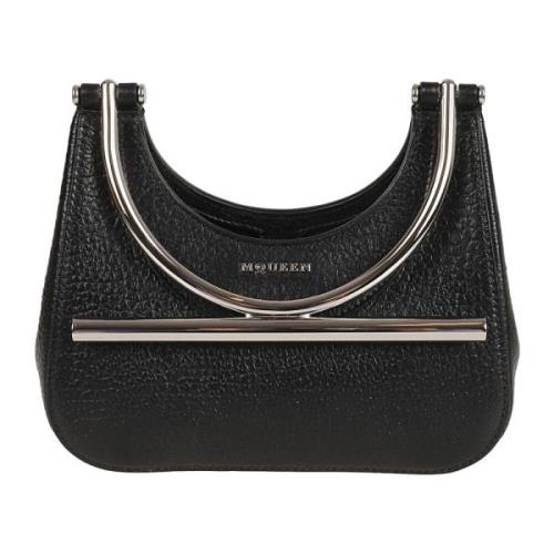 Zwarte Mini Cross-Bar Tassen Alexander McQueen , Black , Dames