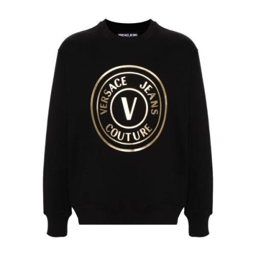 Zwarte Sweatshirt Aw24 Stijlvolle Herenkleding Versace Jeans Couture ,...