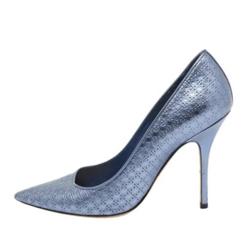 Pre-owned Leather heels Dior Vintage , Blue , Dames