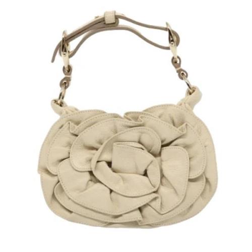 Pre-owned Leather shoulder-bags Yves Saint Laurent Vintage , Beige , D...