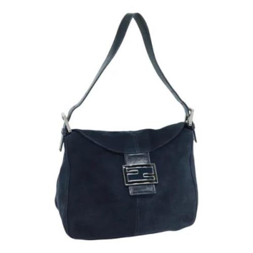 Pre-owned Suede shoulder-bags Fendi Vintage , Blue , Dames