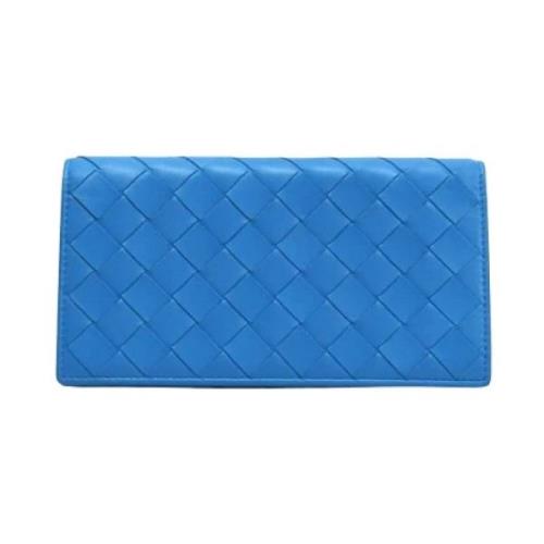 Pre-owned Leather wallets Bottega Veneta Vintage , Blue , Dames