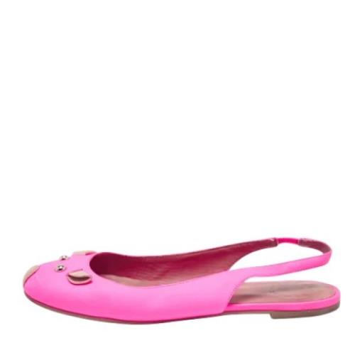 Pre-owned Leather flats Marc Jacobs Pre-owned , Pink , Dames