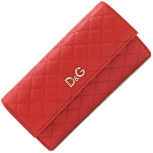 Pre-owned Leather wallets Dolce & Gabbana Pre-owned , Red , Dames