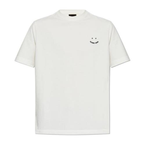 T-shirt met geborduurd logo PS By Paul Smith , White , Heren