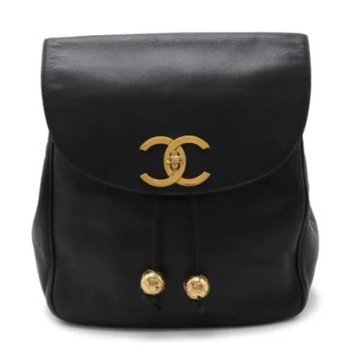 Pre-owned Leather chanel-bags Chanel Vintage , Black , Dames