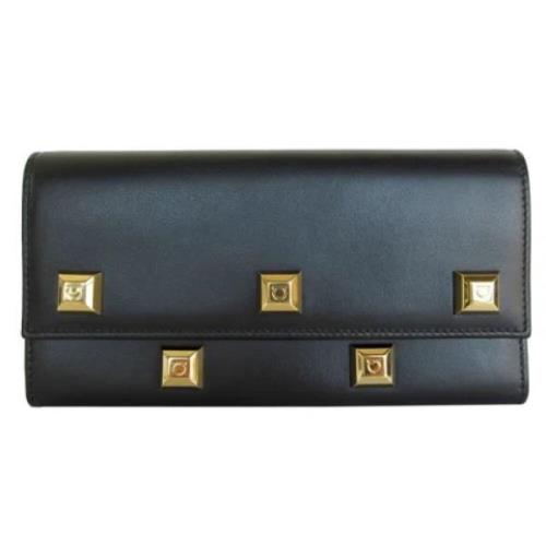 Pre-owned Leather wallets Salvatore Ferragamo Pre-owned , Black , Dame...