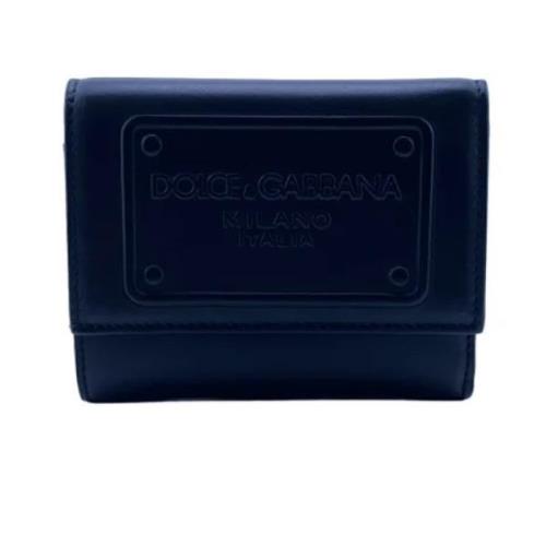 Pre-owned Leather wallets Dolce & Gabbana Pre-owned , Blue , Dames