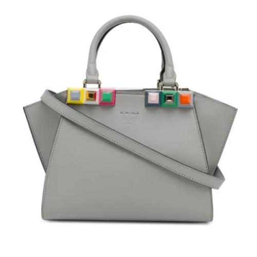 Pre-owned Leather handbags Fendi Vintage , Gray , Dames