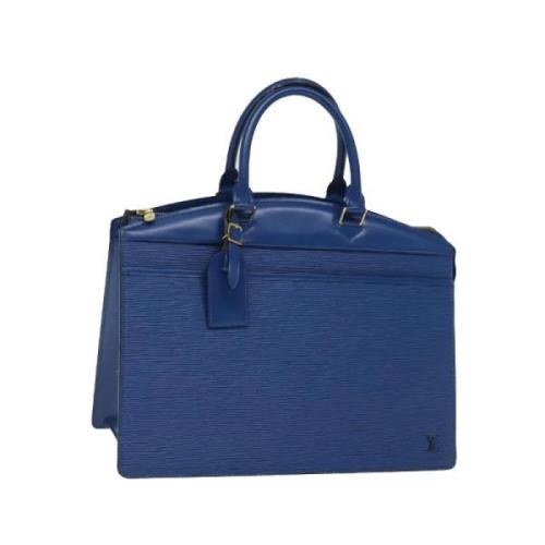 Pre-owned Leather handbags Louis Vuitton Vintage , Blue , Dames