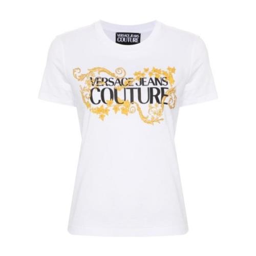 Witte T-shirts en Polos Stijlvol Ontwerp Versace Jeans Couture , White...