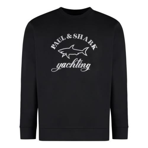 Reflecterende crew-neck sweatshirt met geribbelde randen Paul & Shark ...