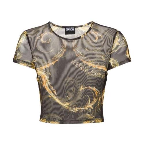 Zwarte T-shirts en Polos ***cv Versace Jeans Couture , Black , Dames