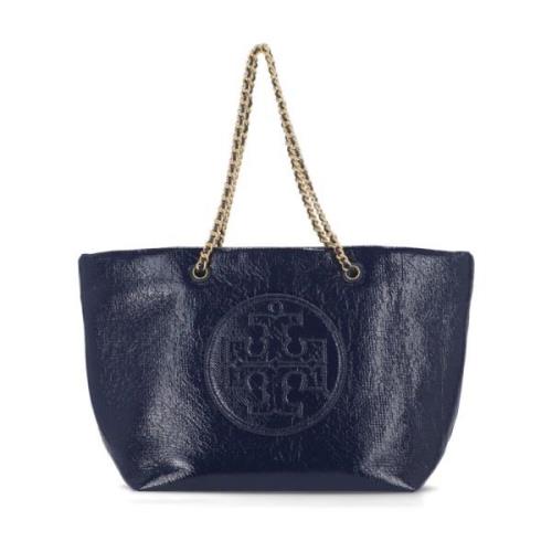 Blauwe Winkelmand met Kettinghandvatten Tory Burch , Blue , Dames