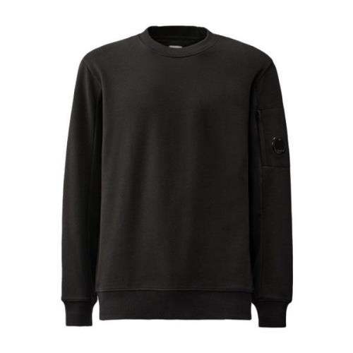 Zwarte Diagonale Fleece Lens Crew Sweatshirt C.p. Company , Black , He...