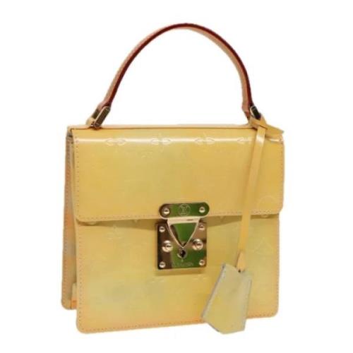 Pre-owned Leather handbags Louis Vuitton Vintage , Yellow , Dames