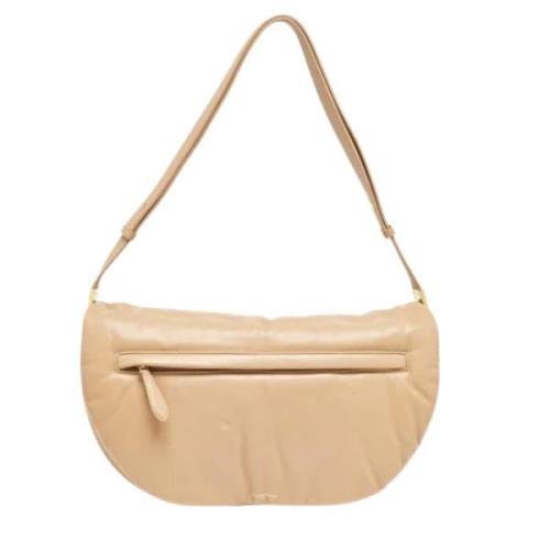 Pre-owned Leather shoulder-bags Burberry Vintage , Beige , Dames