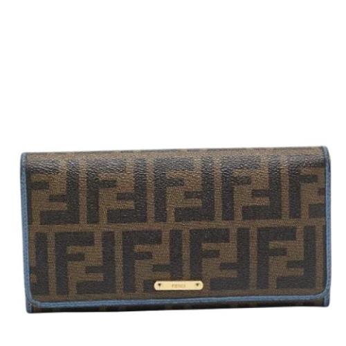 Pre-owned Coated canvas wallets Fendi Vintage , Brown , Dames