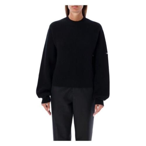 Stijlvolle Cropped Sweater voor Vrouwen Balenciaga , Black , Dames