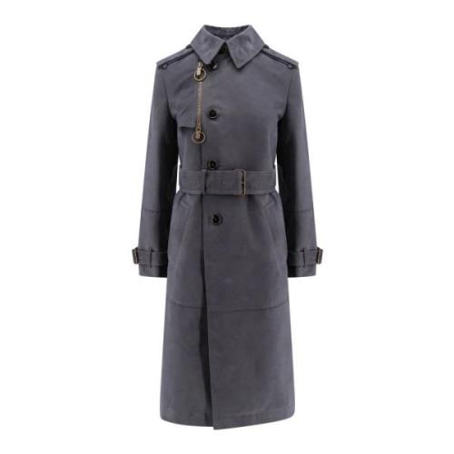 Katoenmix Trenchcoat met Ruitvoering Burberry , Gray , Dames