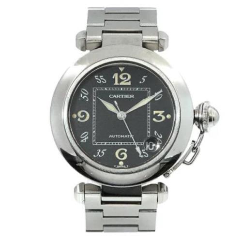 Pre-owned Stainless Steel watches Cartier Vintage , Black , Heren