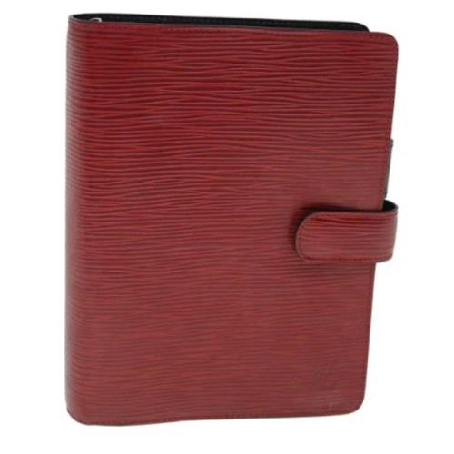 Pre-owned Leather home-office Louis Vuitton Vintage , Red , Dames