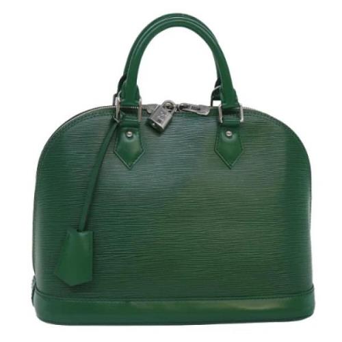 Pre-owned Leather handbags Louis Vuitton Vintage , Green , Dames