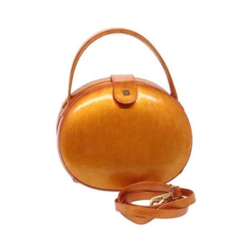 Pre-owned Leather handbags Loewe Pre-owned , Orange , Dames