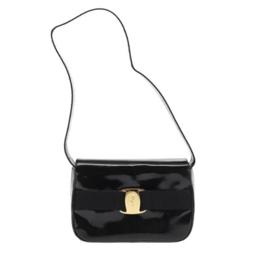 Pre-owned Leather crossbody-bags Salvatore Ferragamo Pre-owned , Black...