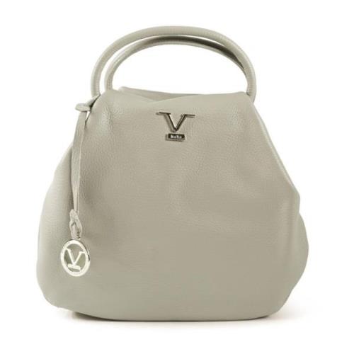 Italiaanse Leren Handtas - Poederstijl 19v69 Italia , Gray , Dames