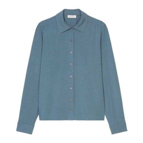 Gewone jerseyblouse Marc O'Polo , Blue , Dames