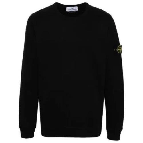 Kompas Logo Sweater Zwart Katoen Stone Island , Black , Heren