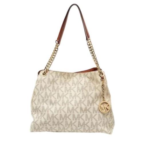 Pre-owned Leather shoulder-bags Michael Kors Pre-owned , White , Dames