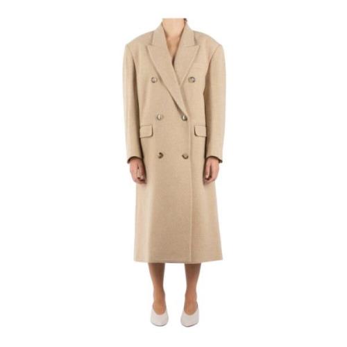 Lexana Wollen Jas Zwart Ivoor Isabel Marant Étoile , Beige , Dames