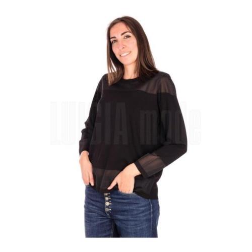 Stijlvolle Gebreide Top Marina Rinaldi , Black , Dames