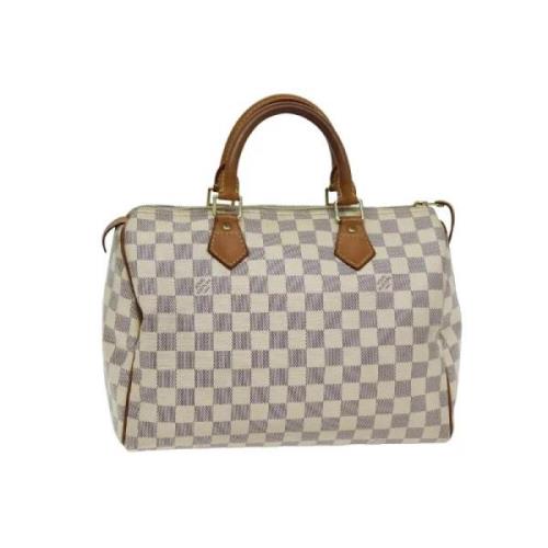 Pre-owned Canvas handbags Louis Vuitton Vintage , Beige , Dames